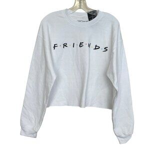 Love Tribe TV Show Friends White Cropped Sweatshirt Medium NWT